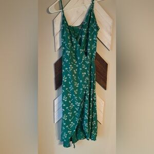 Aerie green wrap dress